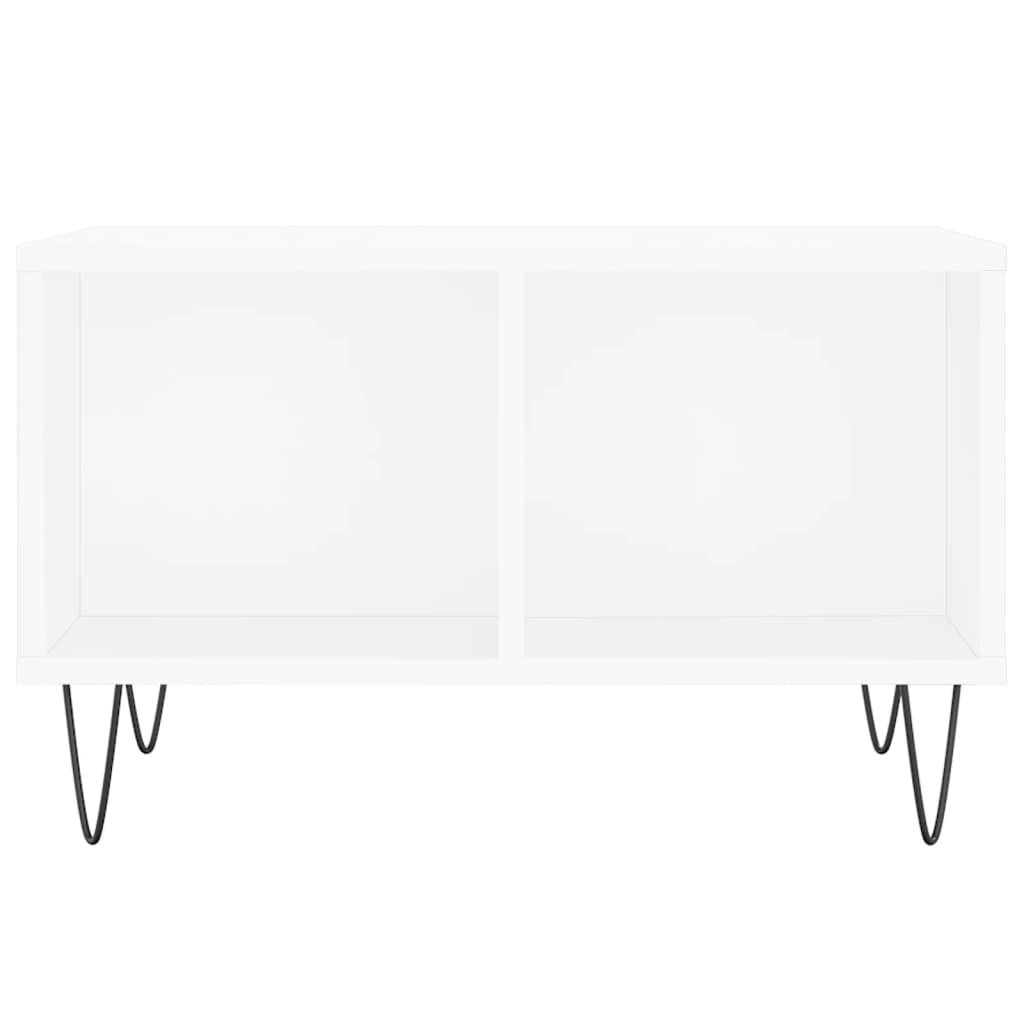 vidaXL Stolik kawowy, biały 60x50x36,5 cm, materiał drewnopochodny