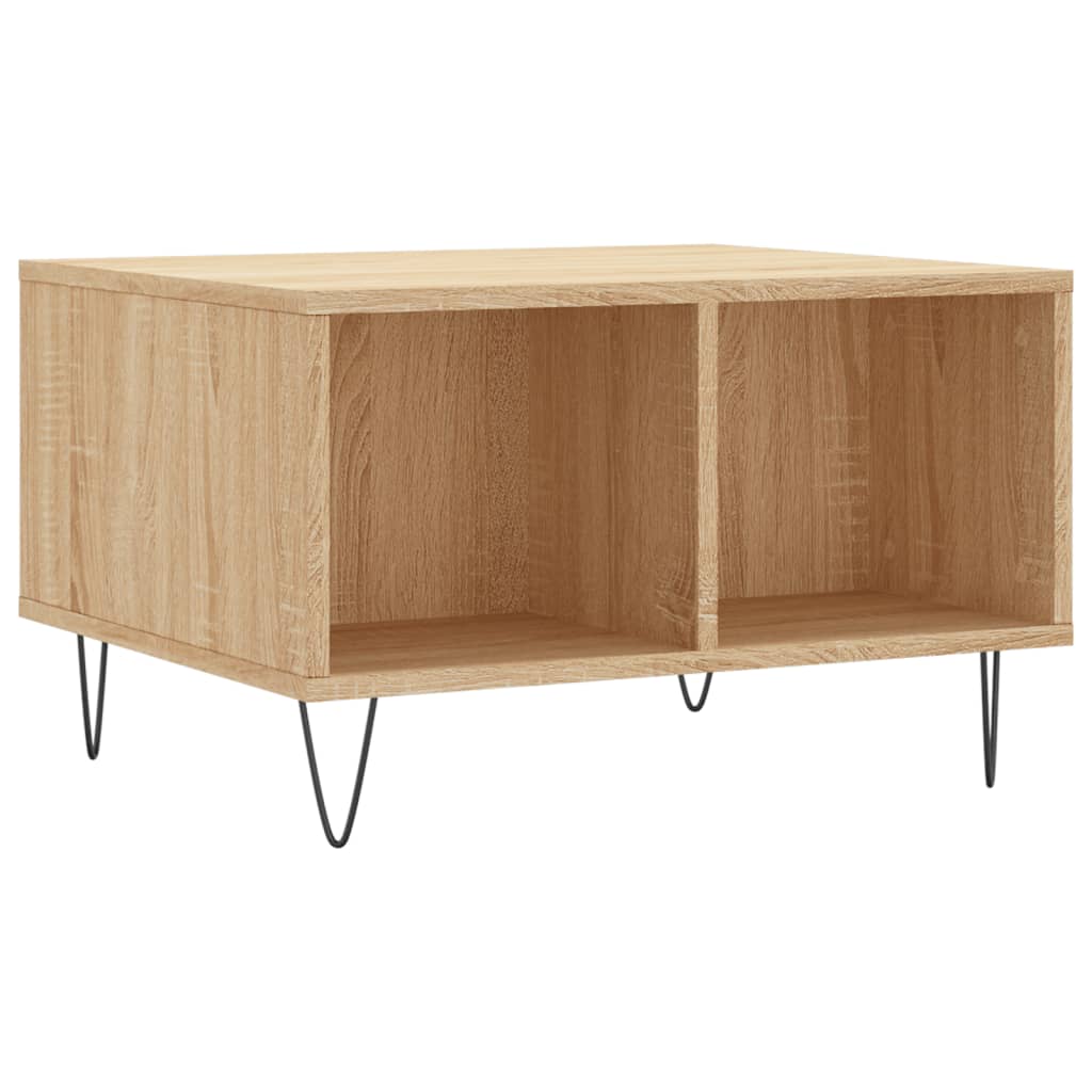 vidaXL Stolik kawowy, dąb sonoma 60x50x36,5 cm materiał drewnopochodny