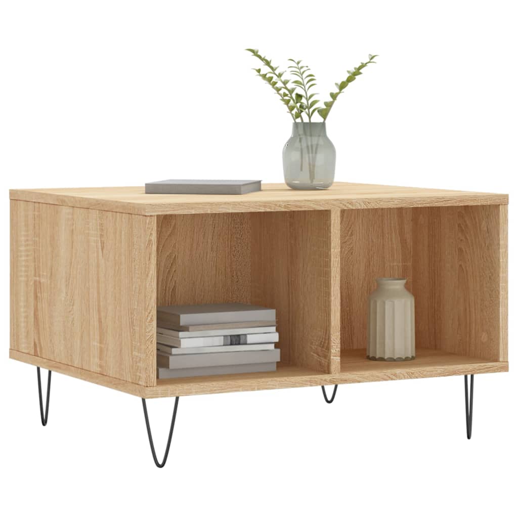 vidaXL Stolik kawowy, dąb sonoma 60x50x36,5 cm materiał drewnopochodny