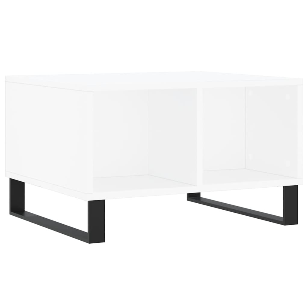 vidaXL Stolik kawowy, biały 60x50x36,5 cm, materiał drewnopochodny