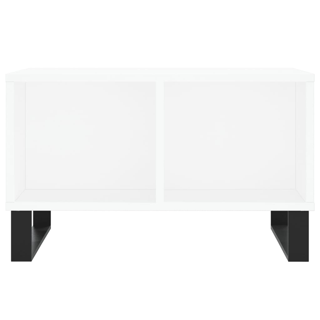 vidaXL Stolik kawowy, biały 60x50x36,5 cm, materiał drewnopochodny