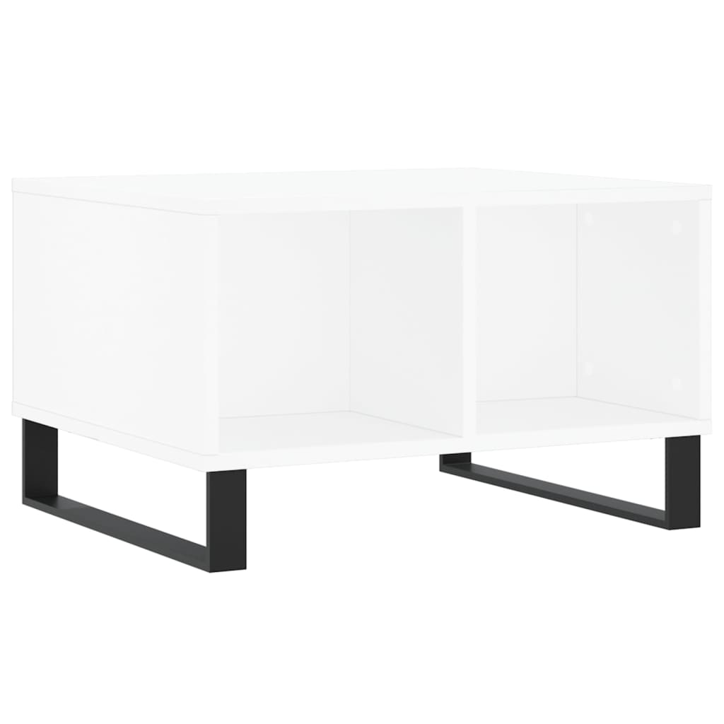 vidaXL Stolik kawowy, biały 60x50x36,5 cm, materiał drewnopochodny