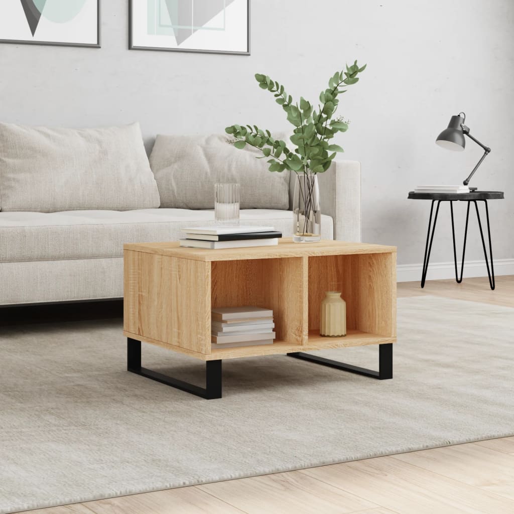 vidaXL Stolik kawowy, dąb sonoma 60x50x36,5 cm materiał drewnopochodny