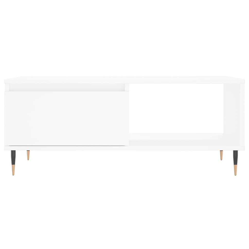 vidaXL Stolik kawowy, biały 90x50x36,5 cm, materiał drewnopochodny