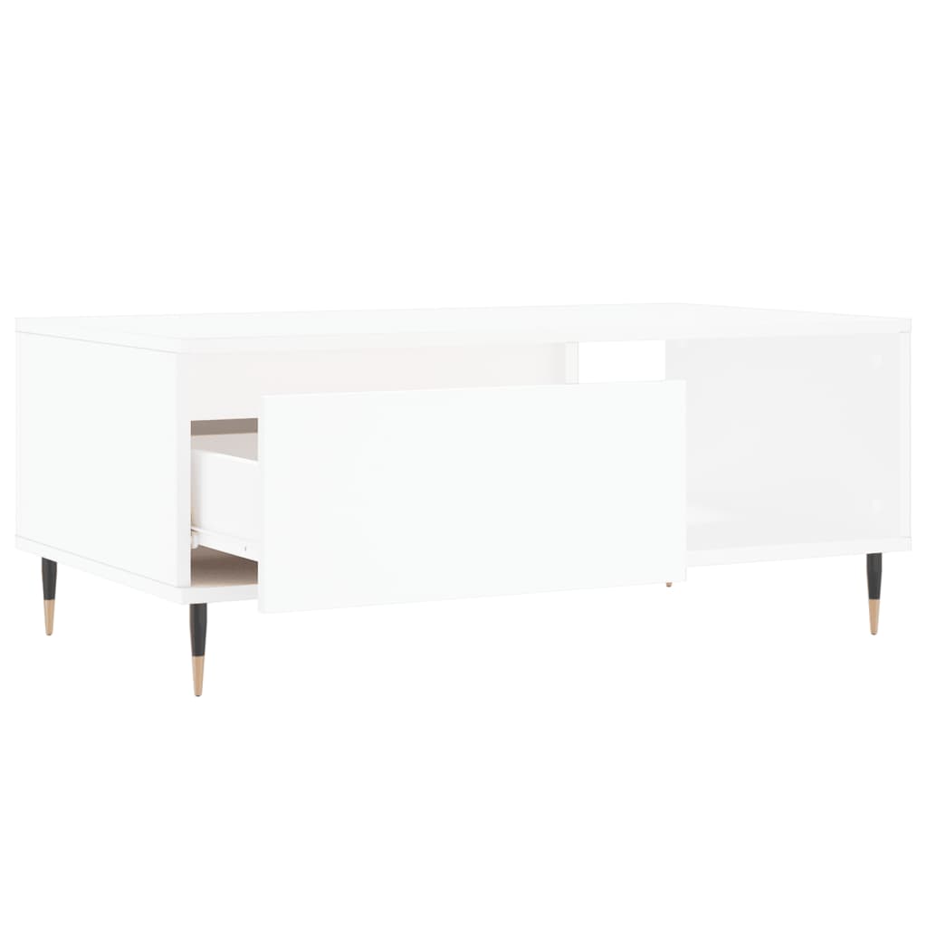 vidaXL Stolik kawowy, biały 90x50x36,5 cm, materiał drewnopochodny