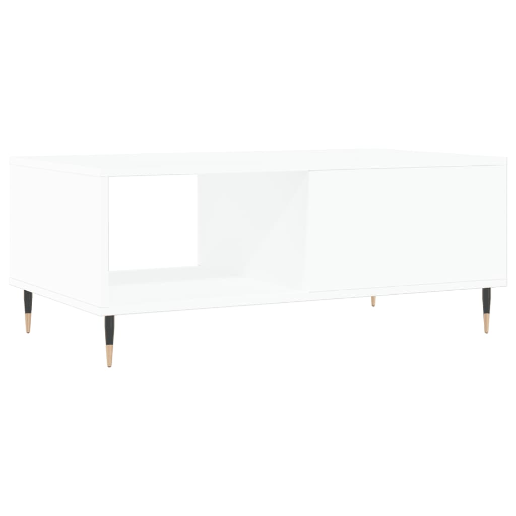 vidaXL Stolik kawowy, biały 90x50x36,5 cm, materiał drewnopochodny