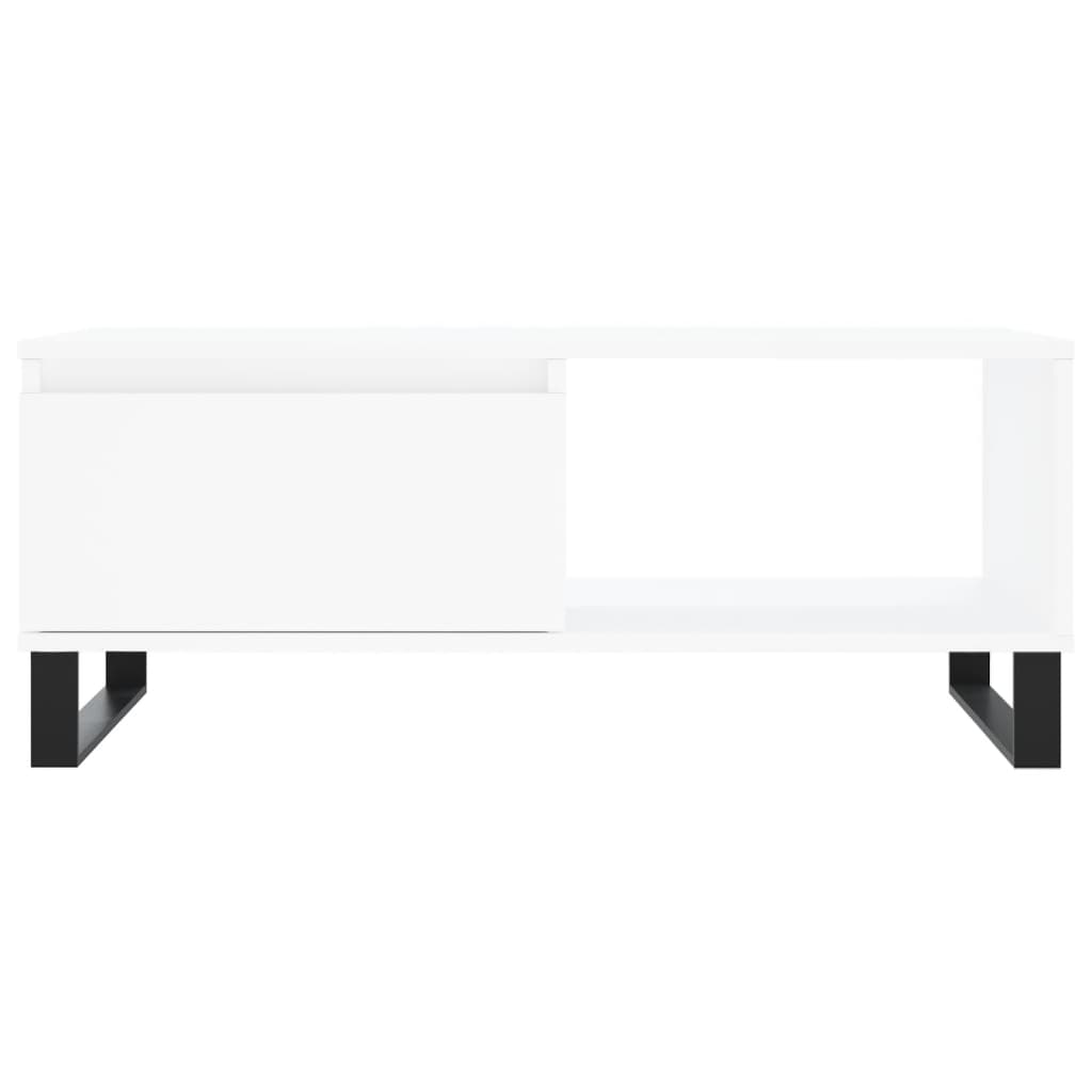 vidaXL Stolik kawowy, biały 90x50x36,5 cm, materiał drewnopochodny