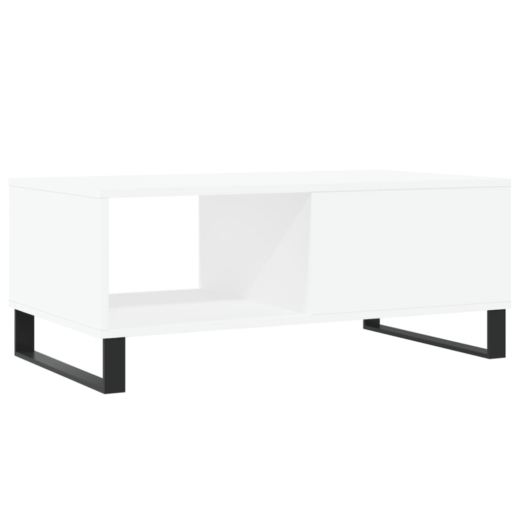 vidaXL Stolik kawowy, biały 90x50x36,5 cm, materiał drewnopochodny