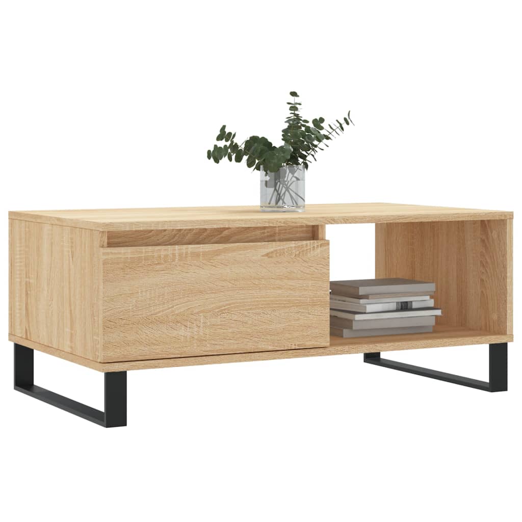 vidaXL Stolik kawowy, dąb sonoma 90x50x36,5 cm materiał drewnopochodny