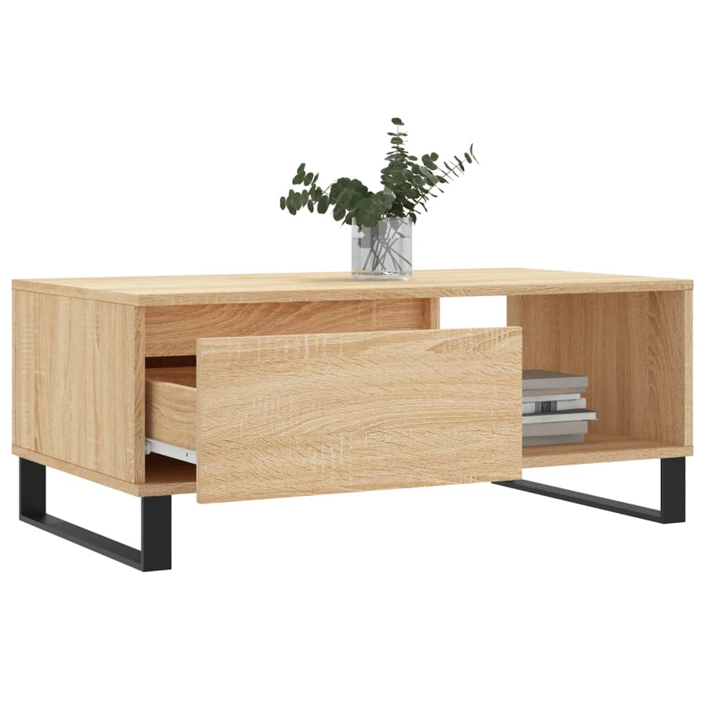 vidaXL Stolik kawowy, dąb sonoma 90x50x36,5 cm materiał drewnopochodny