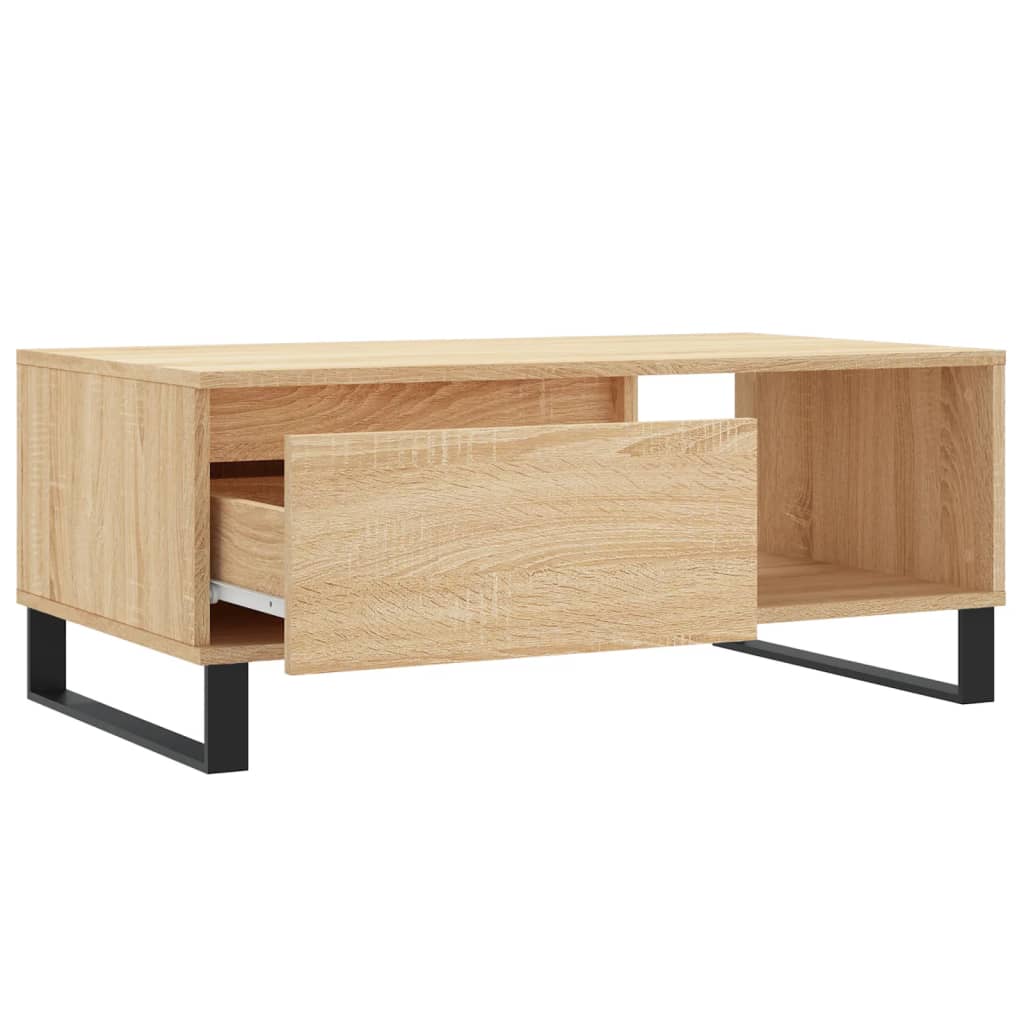 vidaXL Stolik kawowy, dąb sonoma 90x50x36,5 cm materiał drewnopochodny