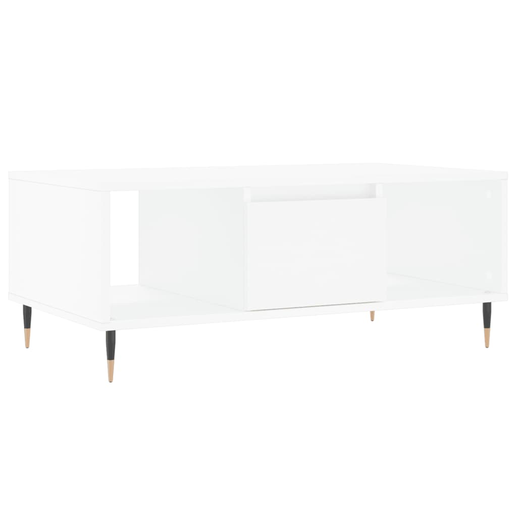 vidaXL Stolik kawowy, biały 90x50x36,5 cm, materiał drewnopochodny