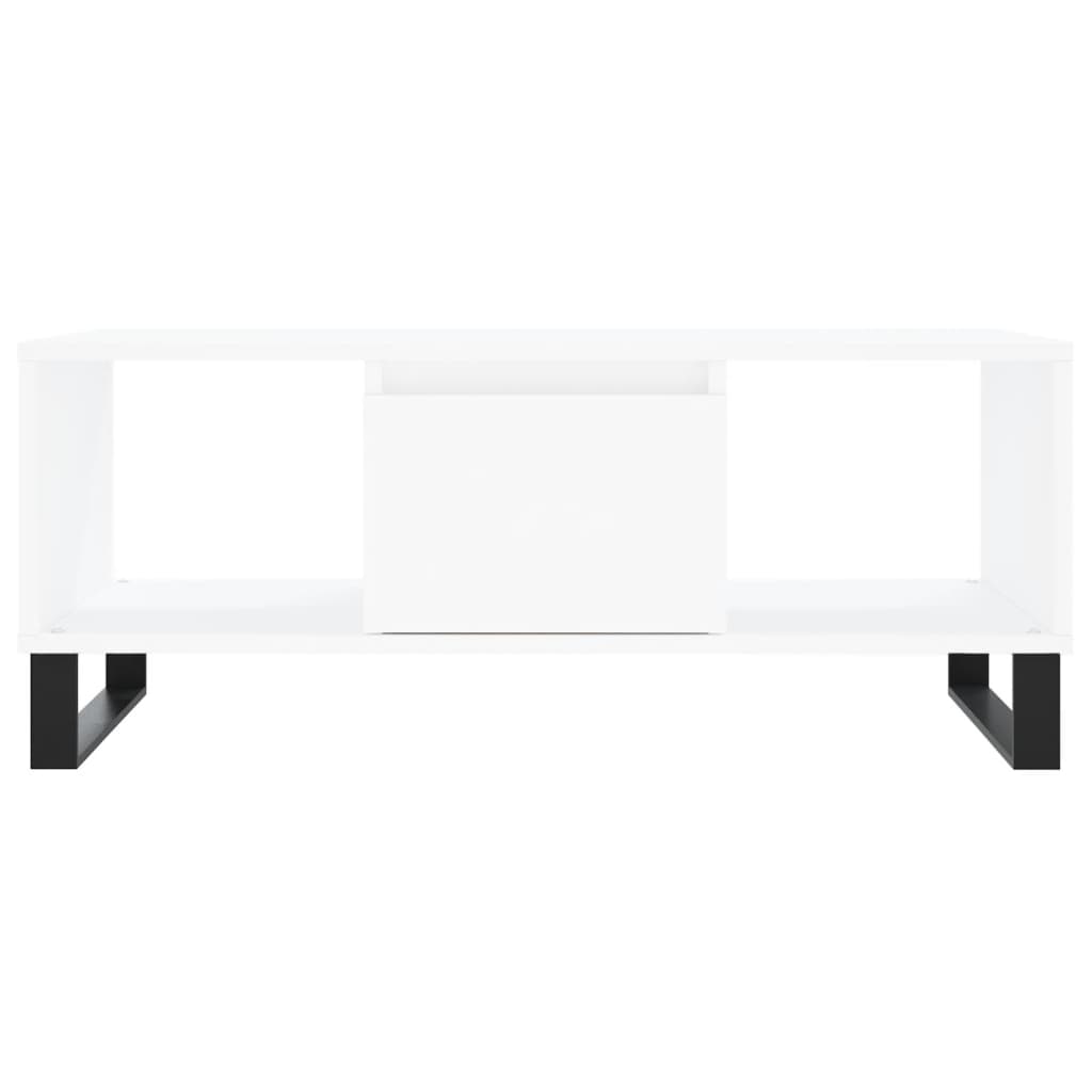 vidaXL Stolik kawowy, biały 90x50x36,5 cm, materiał drewnopochodny