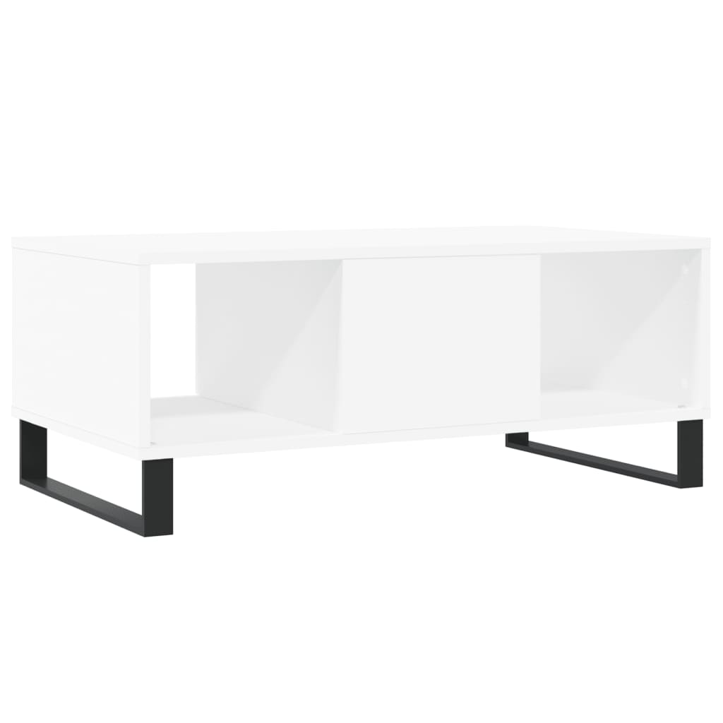 vidaXL Stolik kawowy, biały 90x50x36,5 cm, materiał drewnopochodny