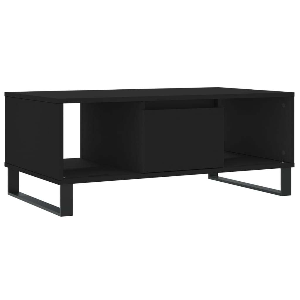 vidaXL Stolik kawowy, czarny, 90x50x36,5 cm, materiał drewnopochodny