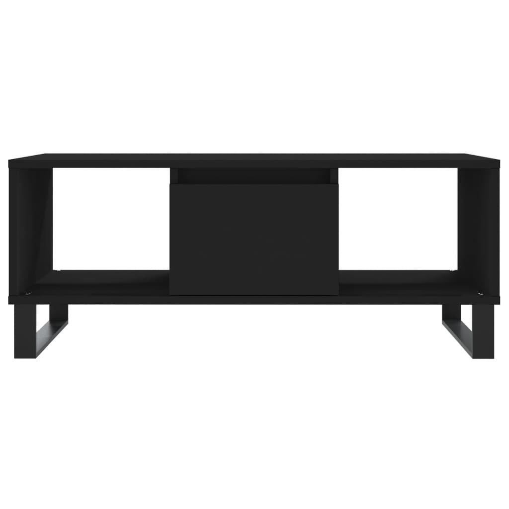 vidaXL Stolik kawowy, czarny, 90x50x36,5 cm, materiał drewnopochodny