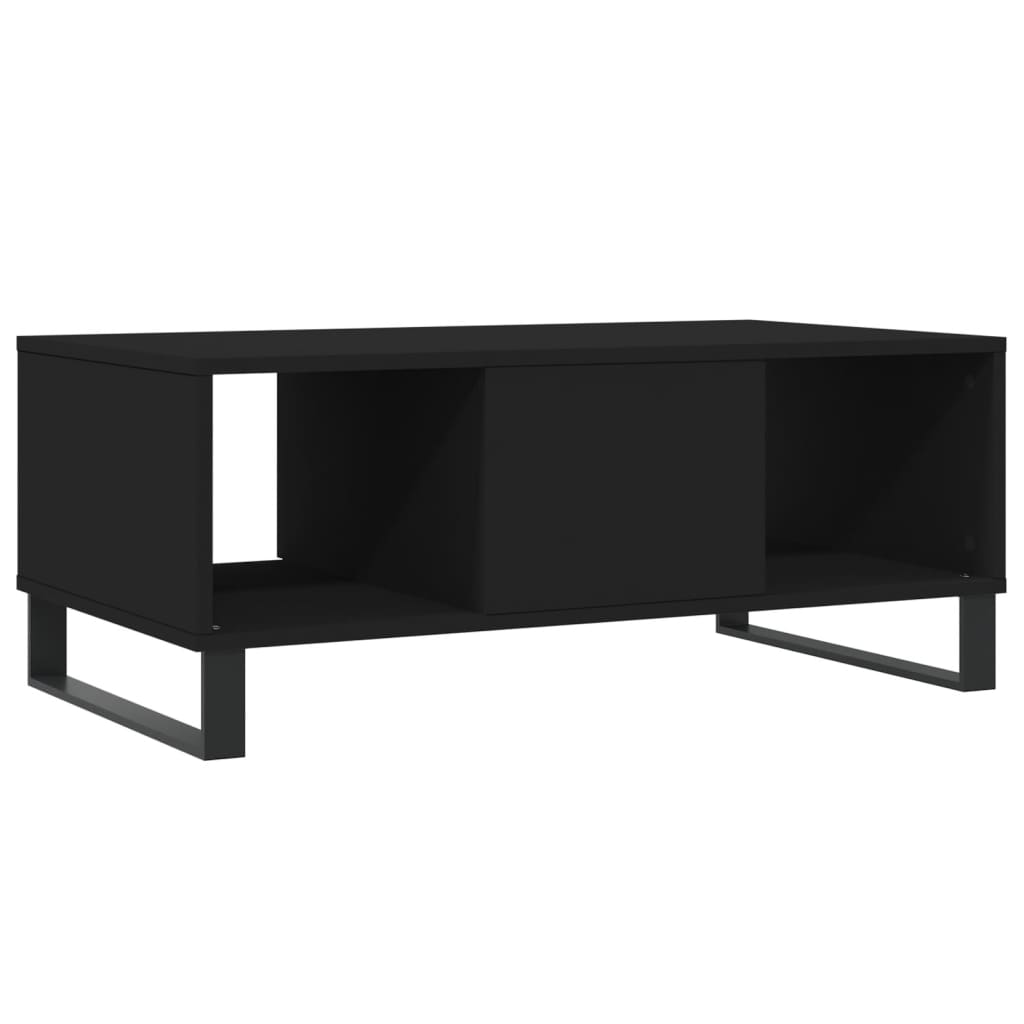 vidaXL Stolik kawowy, czarny, 90x50x36,5 cm, materiał drewnopochodny
