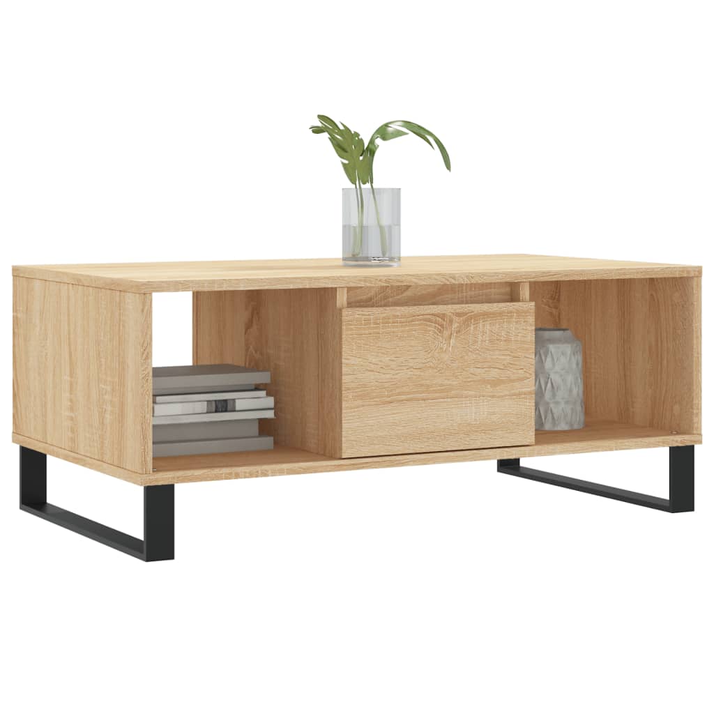 vidaXL Stolik kawowy, dąb sonoma 90x50x36,5 cm materiał drewnopochodny