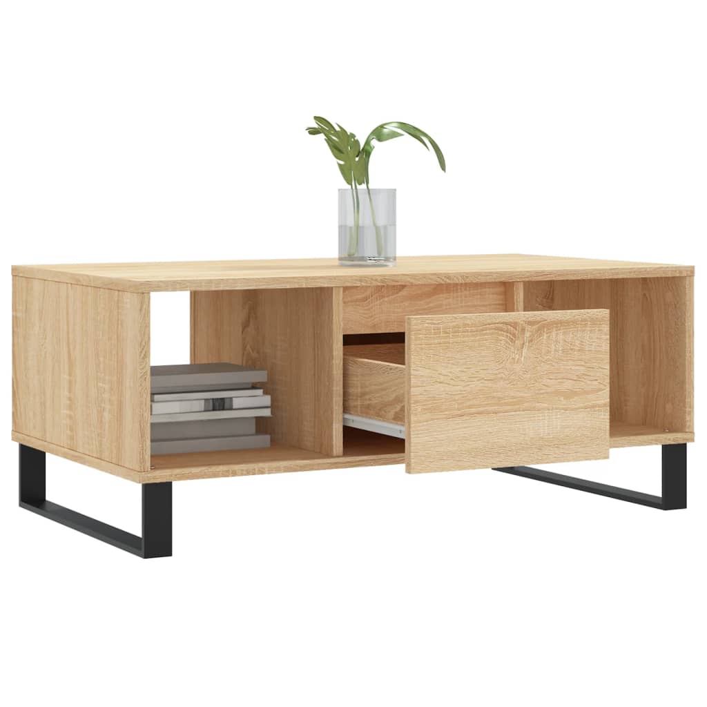 vidaXL Stolik kawowy, dąb sonoma 90x50x36,5 cm materiał drewnopochodny