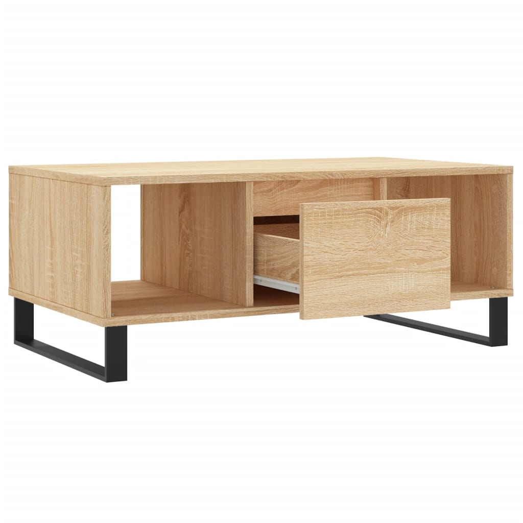 vidaXL Stolik kawowy, dąb sonoma 90x50x36,5 cm materiał drewnopochodny