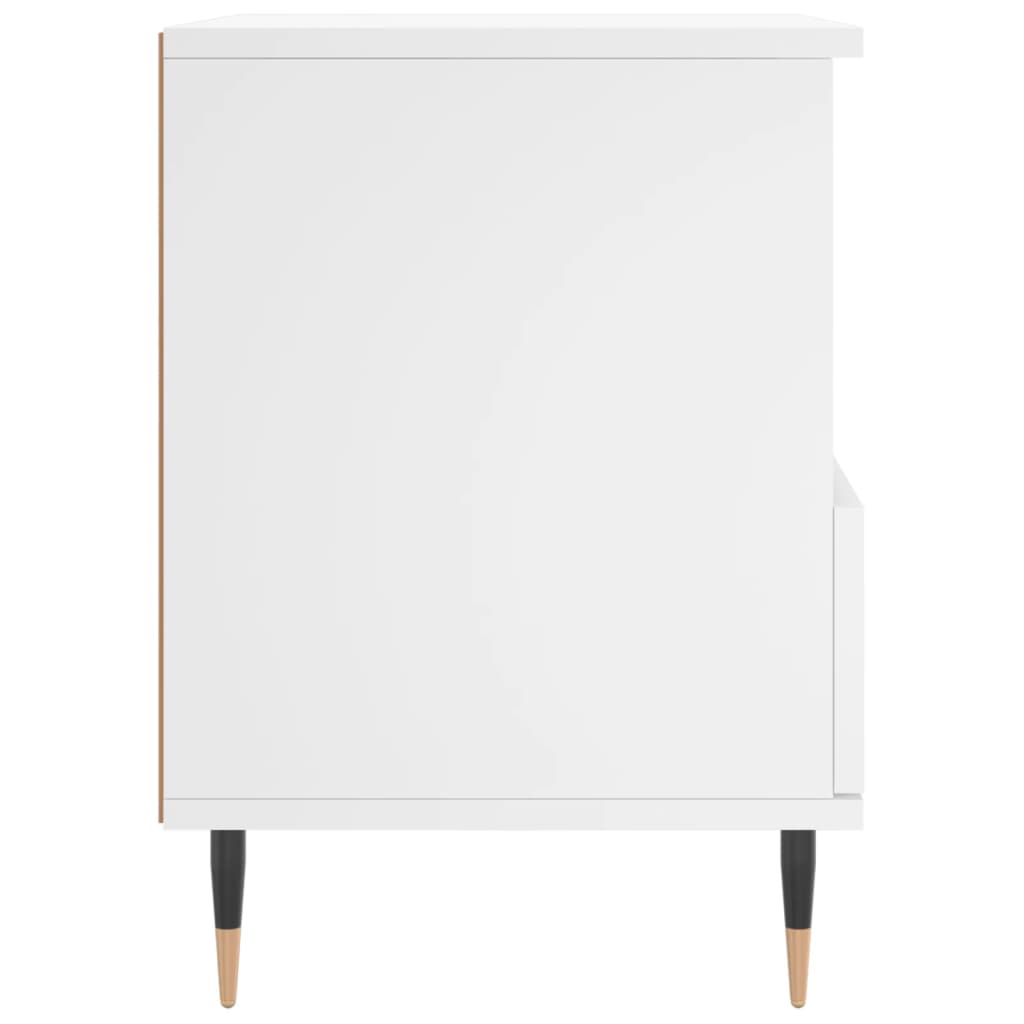 vidaXL Szafka nocna, biała, 40x35x50 cm, materiał drewnopochodny