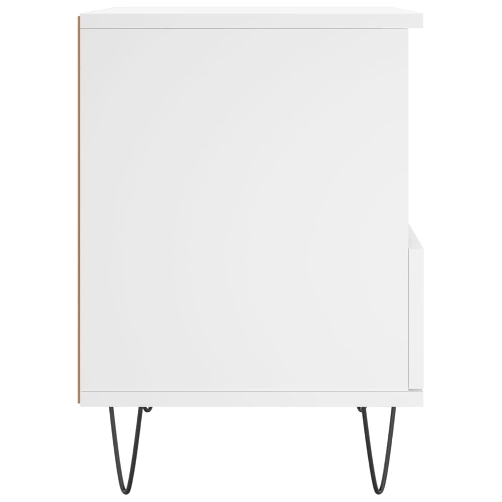 vidaXL Szafka nocna, biała, 40x35x50 cm, materiał drewnopochodny