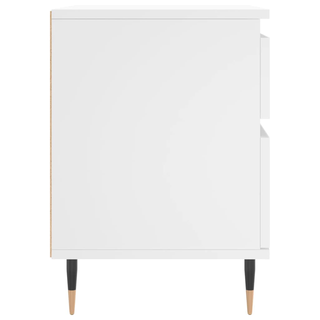 vidaXL Szafka nocna, biała, 40x35x50 cm, materiał drewnopochodny