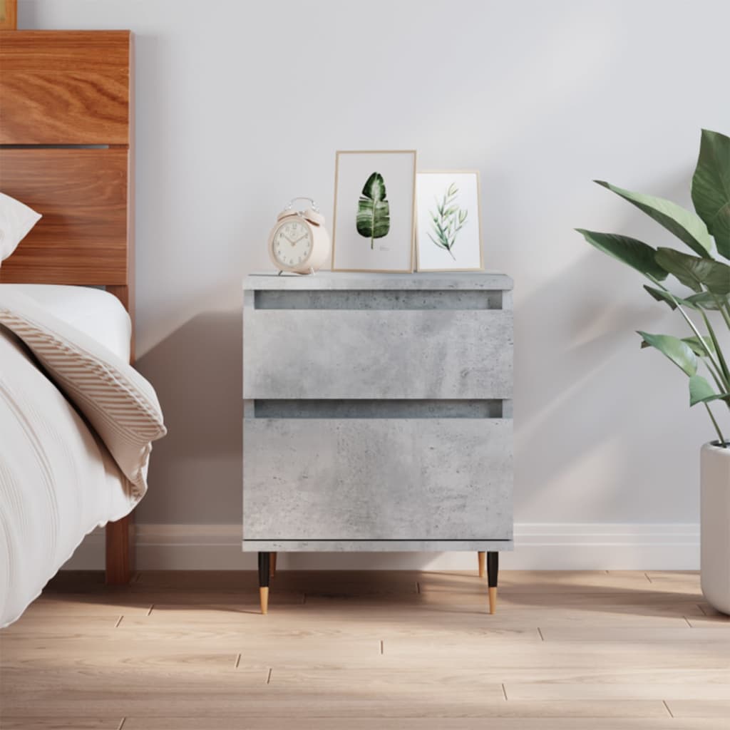 vidaXL Szafka nocna, szarość betonu, 40x35x50 cm