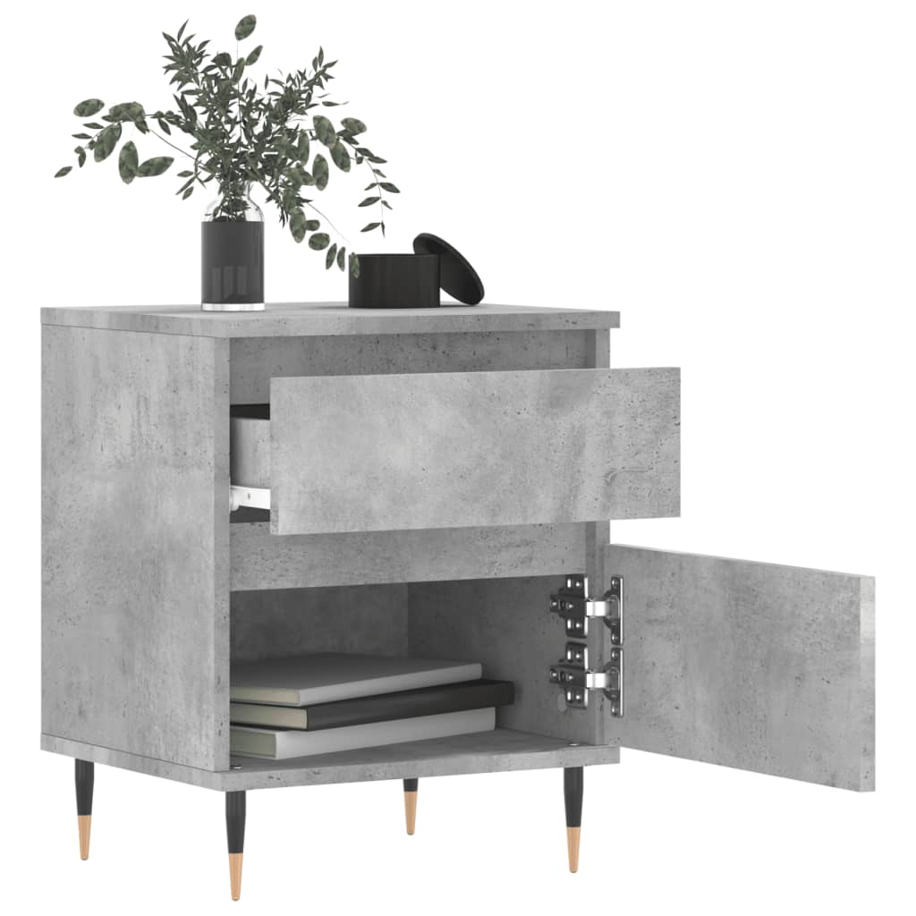 vidaXL Szafki nocne, 2 szt., szarość betonu, 40x35x50 cm