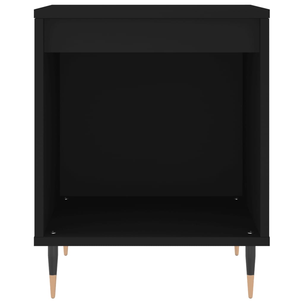vidaXL Szafka nocna, czarny, 40x35x50 cm, materiał drewnopochodny