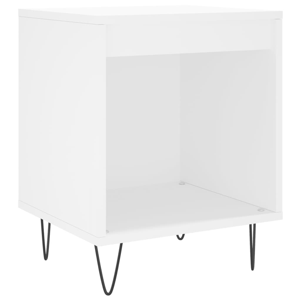 vidaXL Szafka nocna, biała, 40x35x50 cm, materiał drewnopochodny