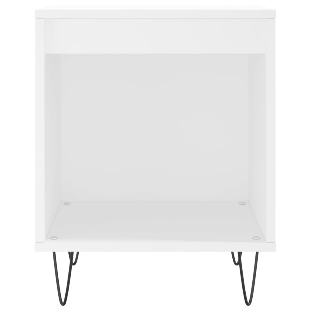 vidaXL Szafka nocna, biała, 40x35x50 cm, materiał drewnopochodny