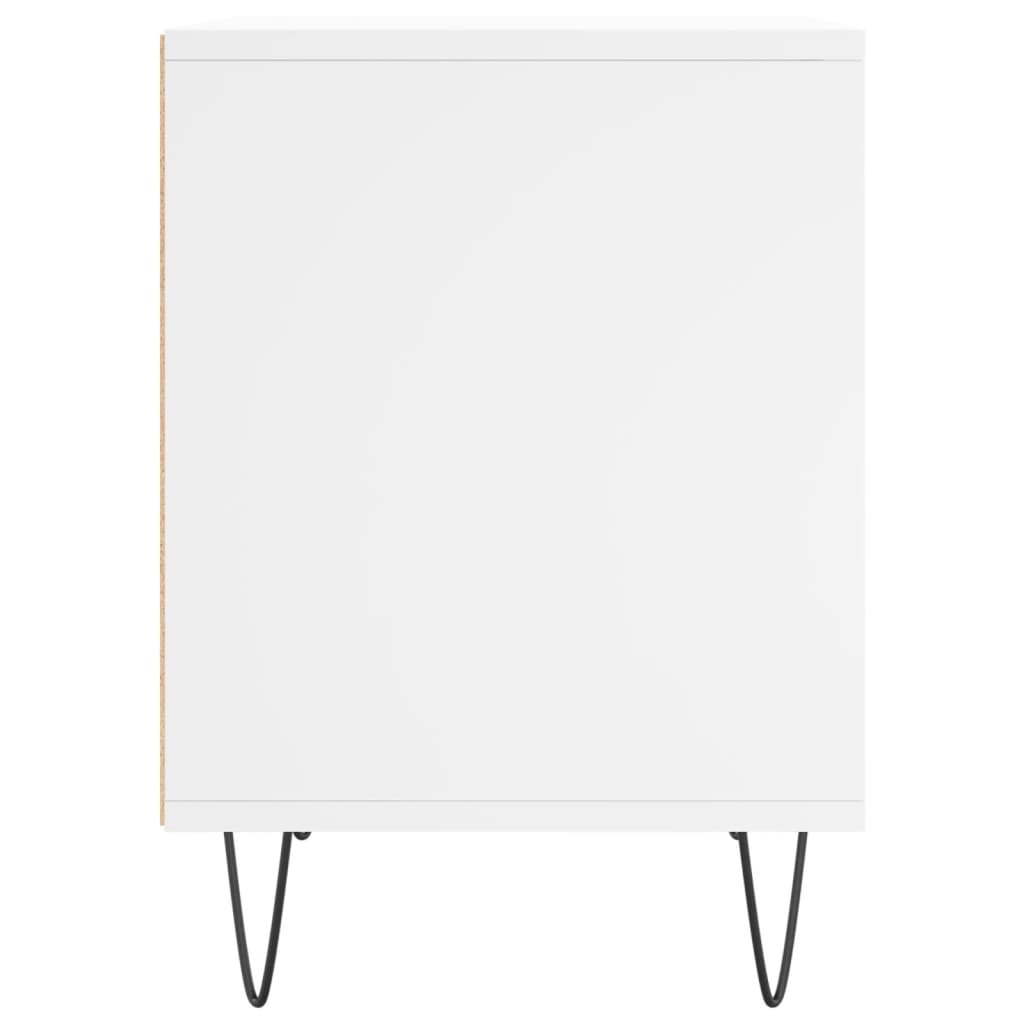 vidaXL Szafka nocna, biała, 40x35x50 cm, materiał drewnopochodny