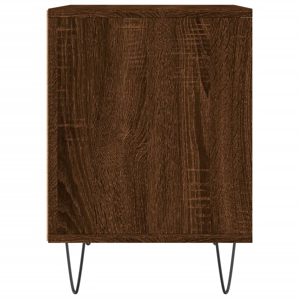 vidaXL Szafka nocna, brązowy dąb, 40x35x50 cm, materiał drewnopochodny