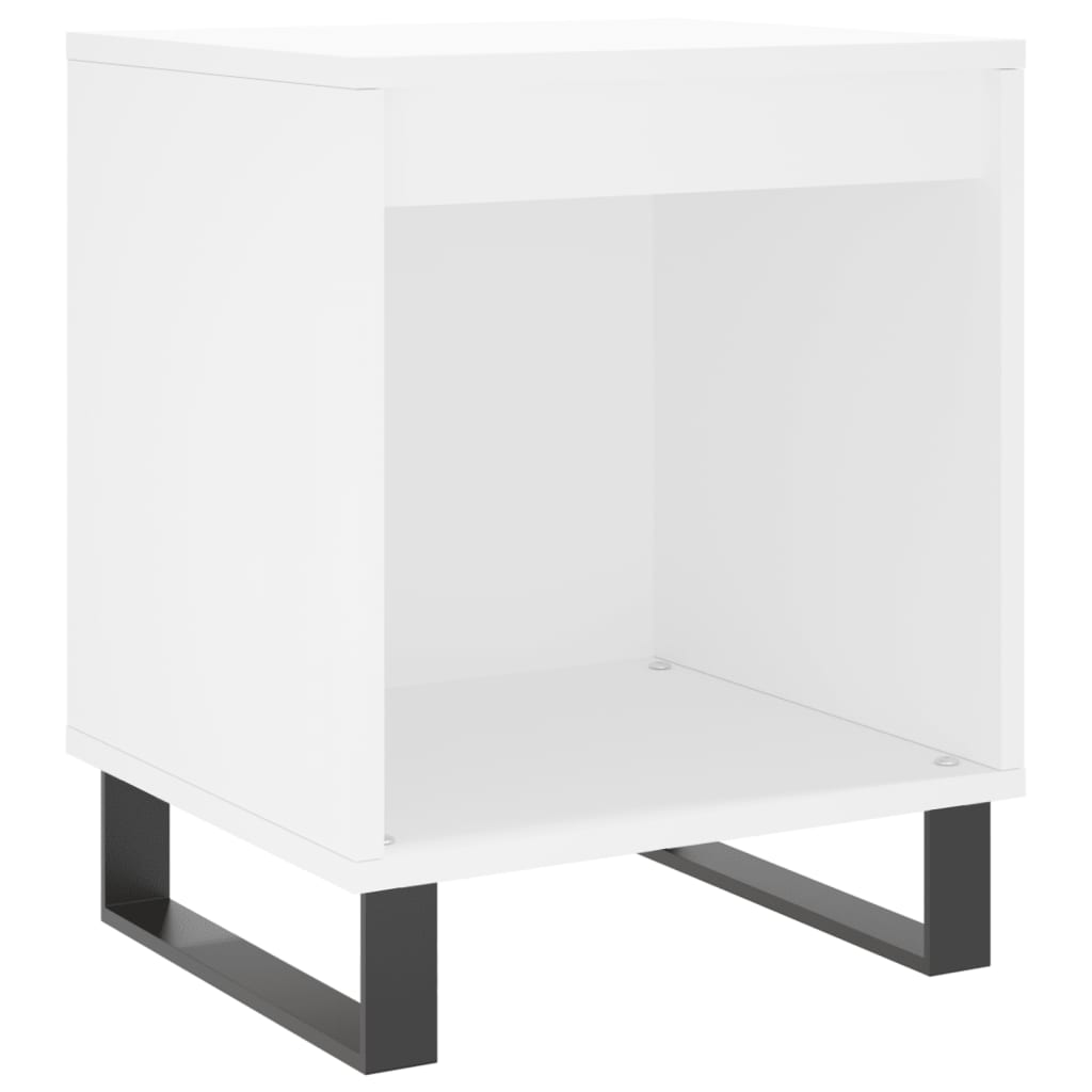 vidaXL Szafka nocna, biała, 40x35x50 cm, materiał drewnopochodny