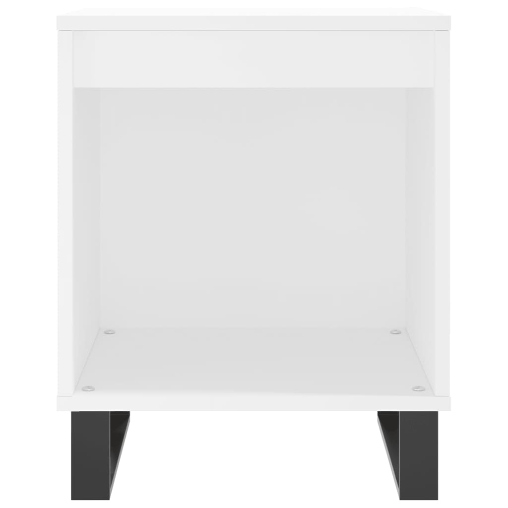 vidaXL Szafka nocna, biała, 40x35x50 cm, materiał drewnopochodny