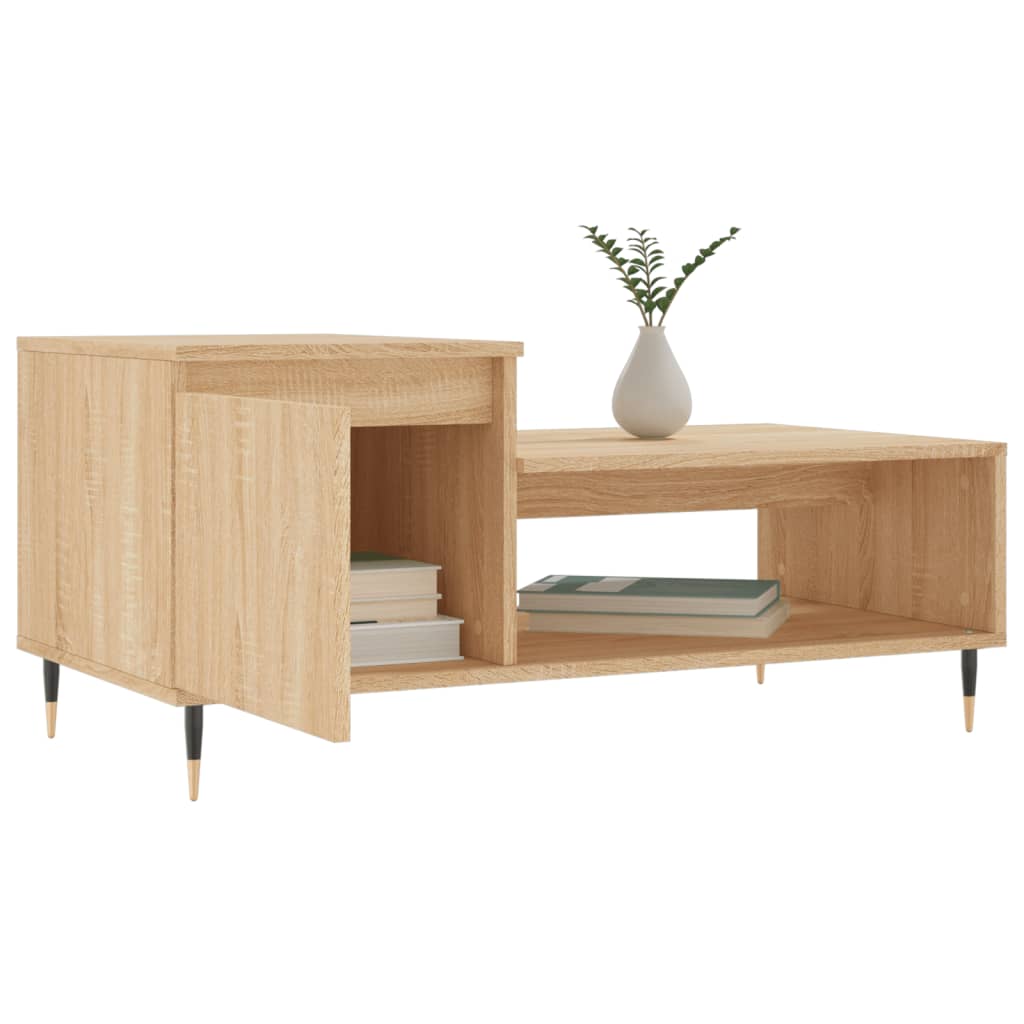 vidaXL Stolik kawowy, dąb sonoma 100x50x45 cm, materiał drewnopochodny