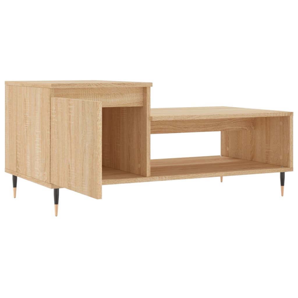 vidaXL Stolik kawowy, dąb sonoma 100x50x45 cm, materiał drewnopochodny