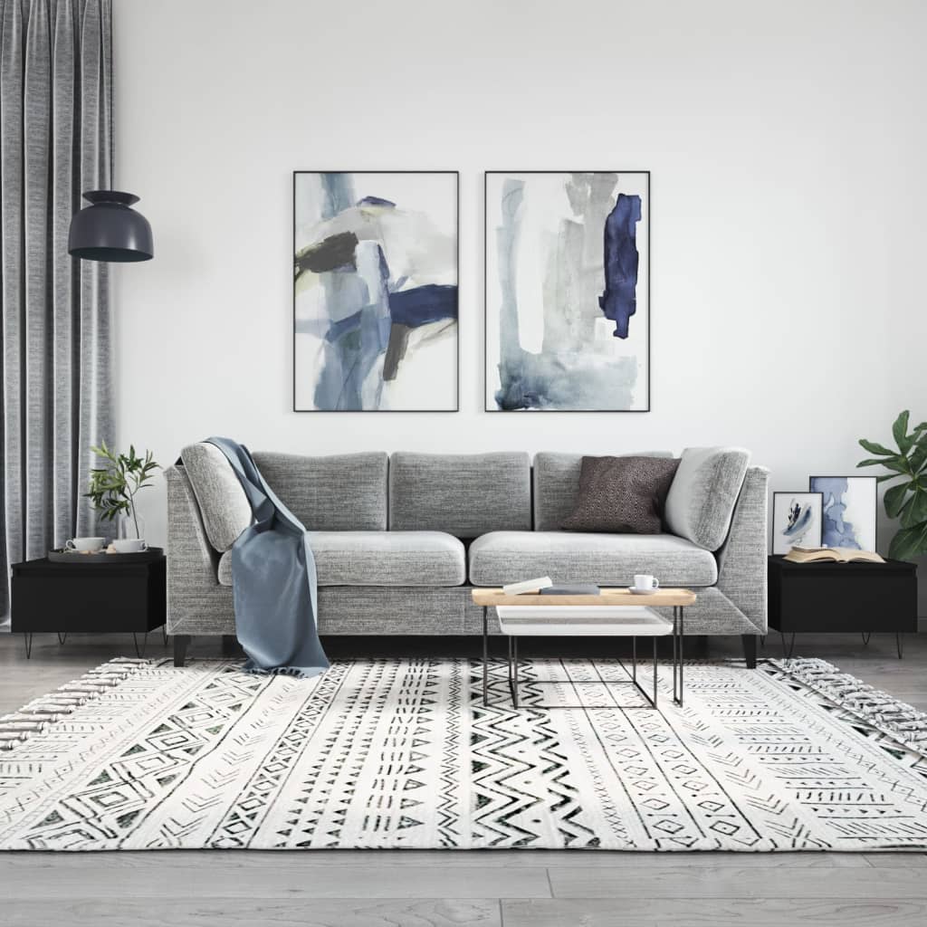 vidaXL Stoliki kawowe, 2 szt., czarne, 50x46x35 cm