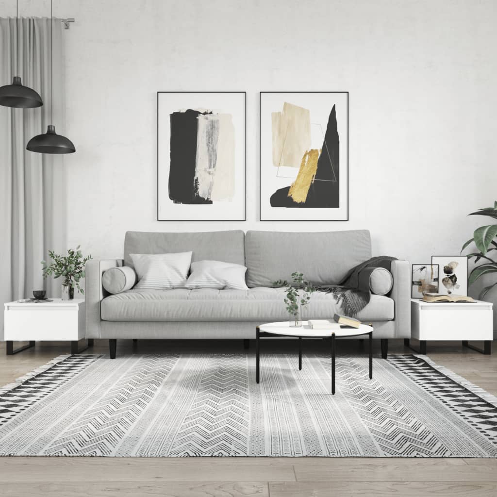 vidaXL Stoliki kawowe, 2 szt., białe, 50x46x35 cm