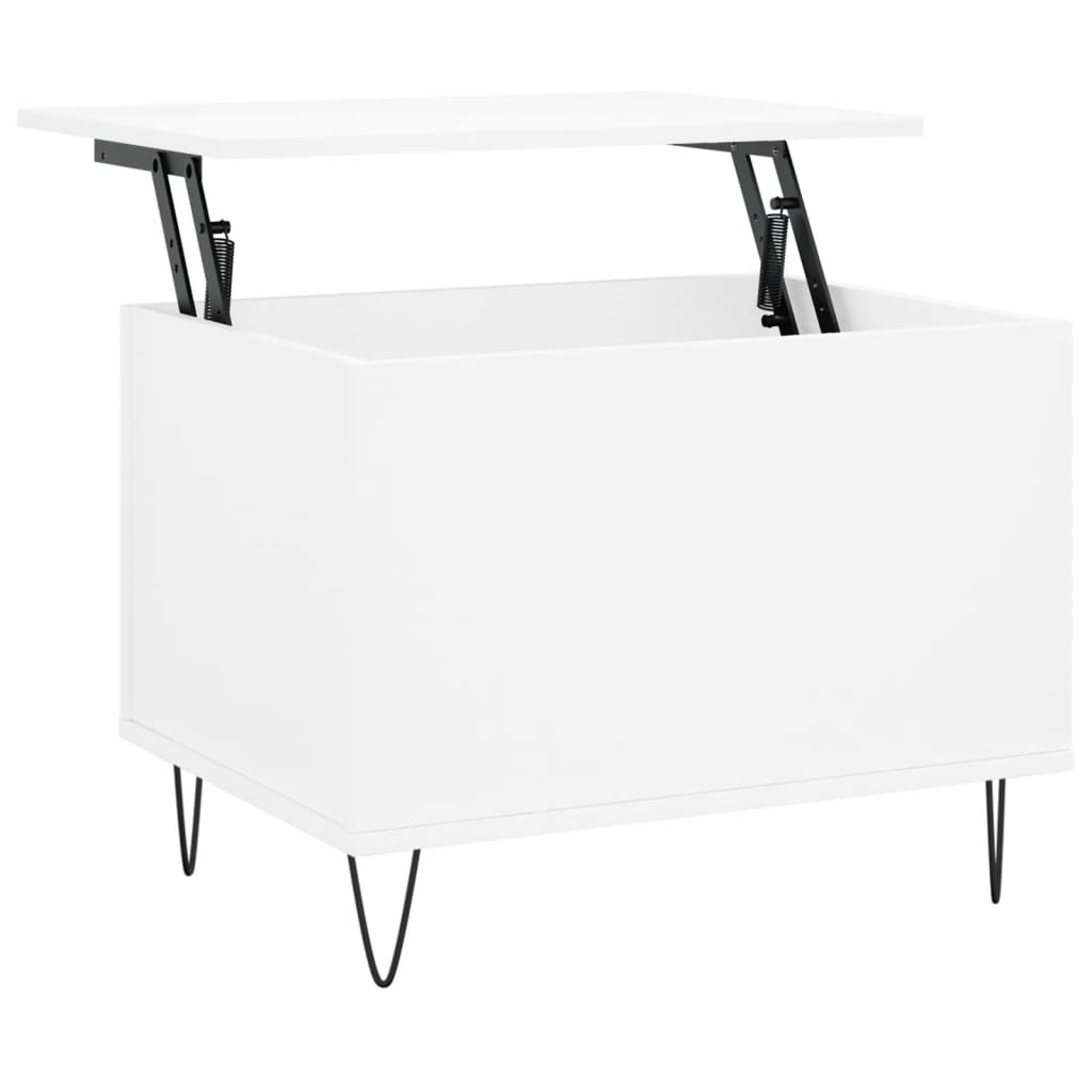 vidaXL Stolik kawowy, biały 60x44,5x45 cm, materiał drewnopochodny