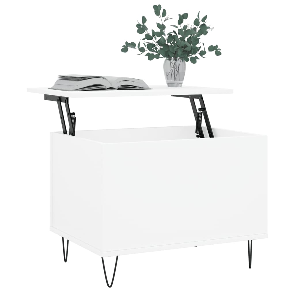 vidaXL Stolik kawowy, biały 60x44,5x45 cm, materiał drewnopochodny