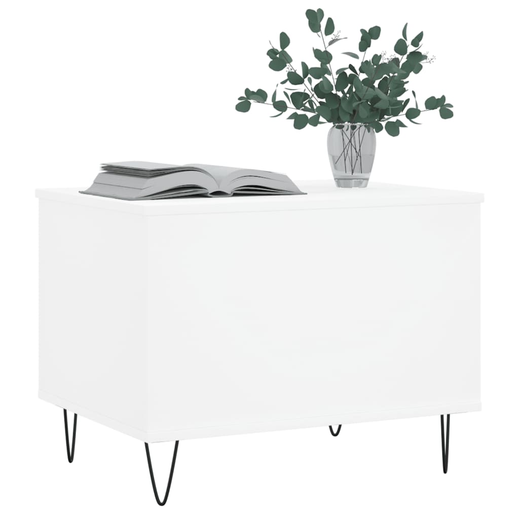 vidaXL Stolik kawowy, biały 60x44,5x45 cm, materiał drewnopochodny