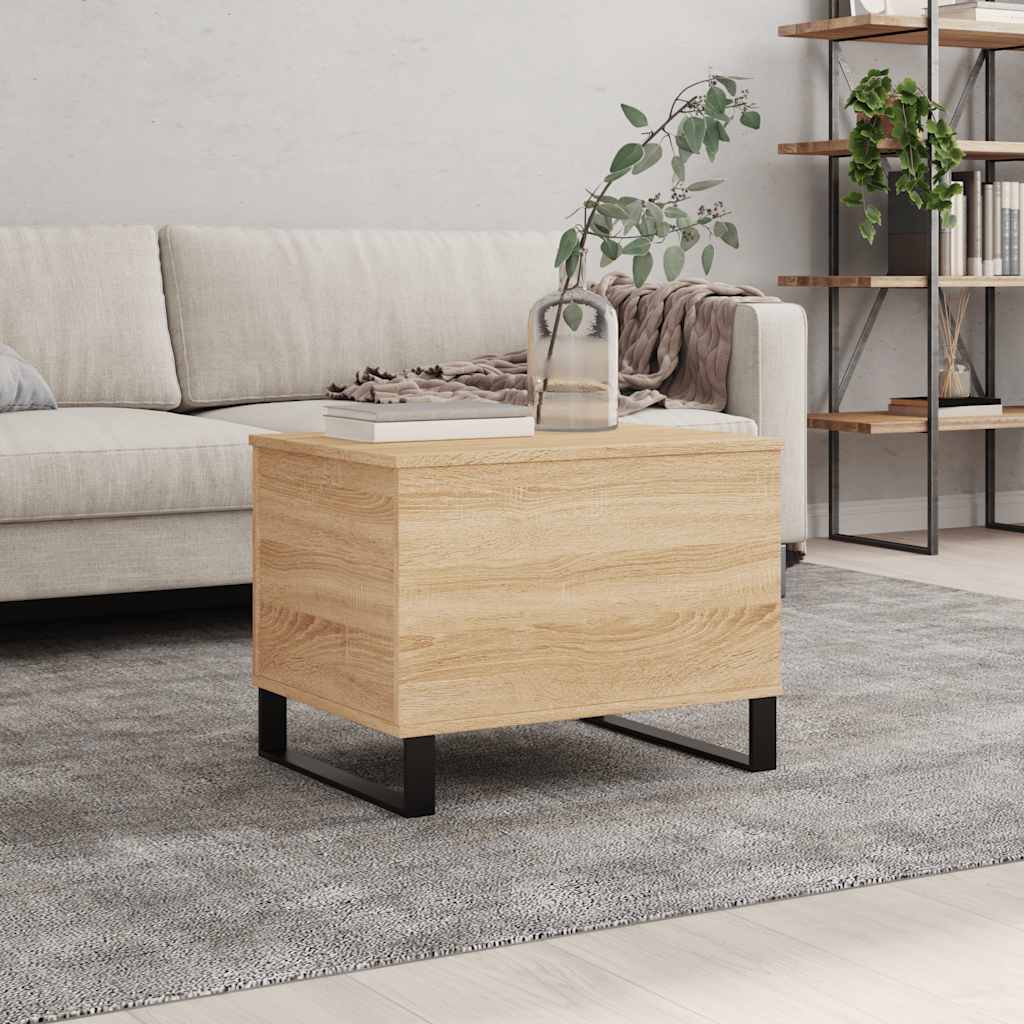 vidaXL Stolik kawowy, dąb sonoma 60x44,5x45 cm materiał drewnopochodny