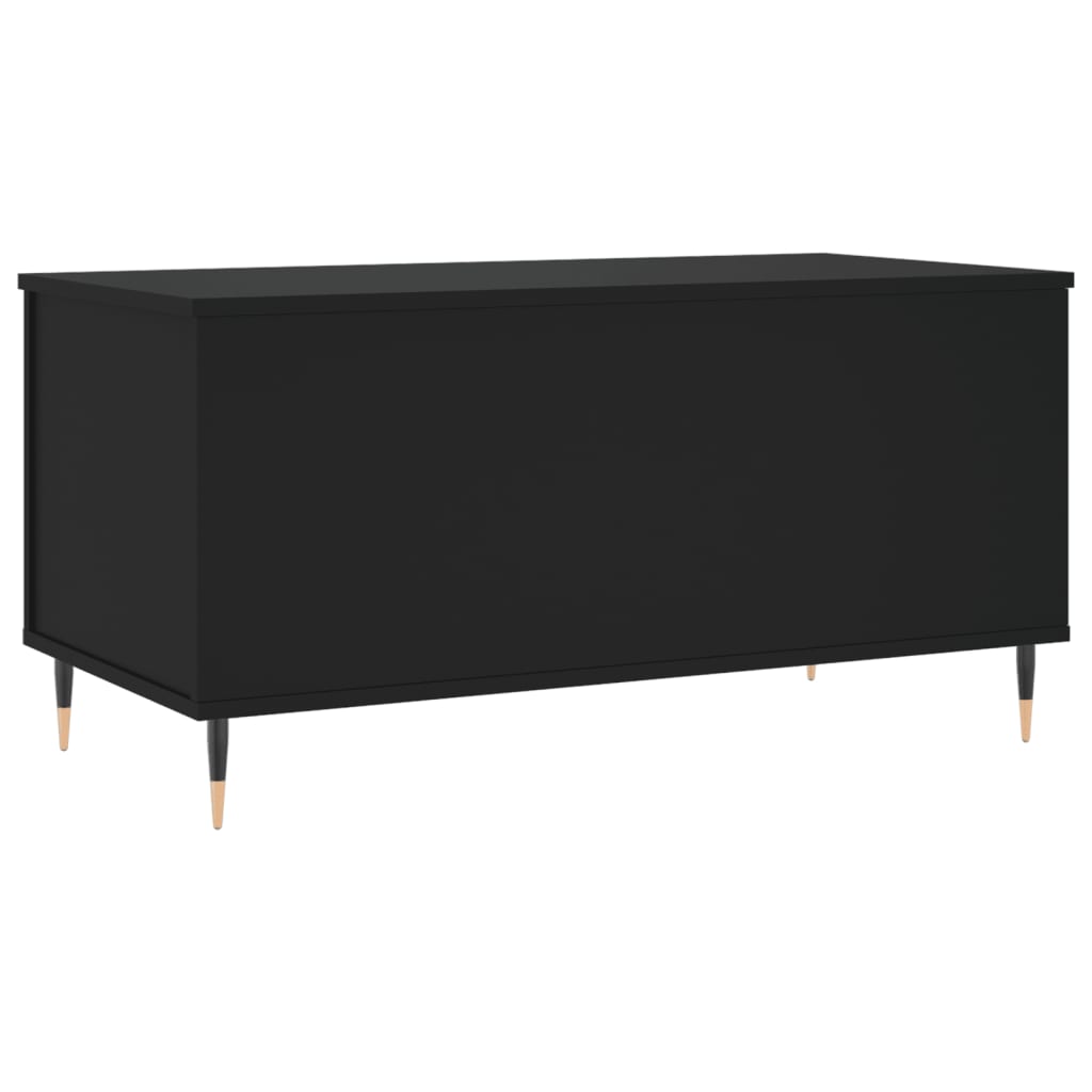 vidaXL Stolik kawowy, czarny, 90x44,5x45 cm, materiał drewnopochodny