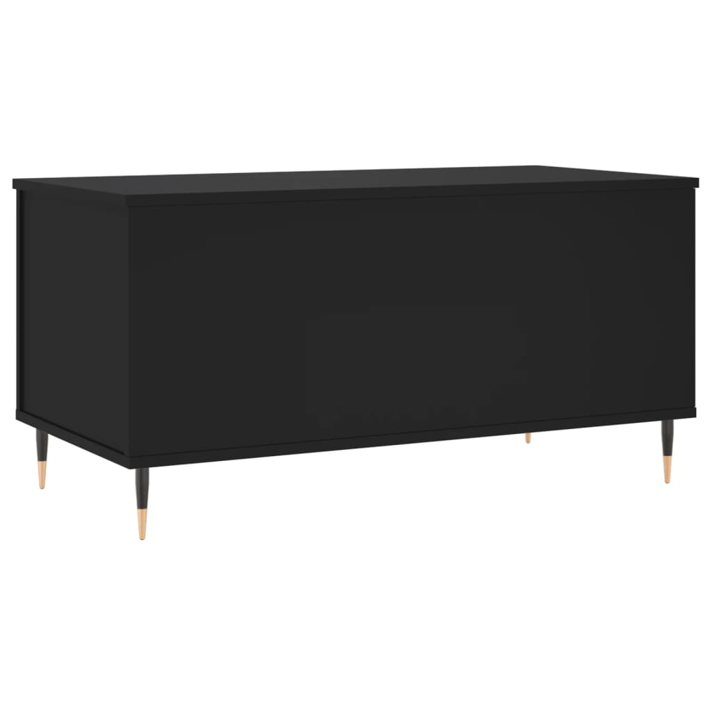vidaXL Stolik kawowy, czarny, 90x44,5x45 cm, materiał drewnopochodny