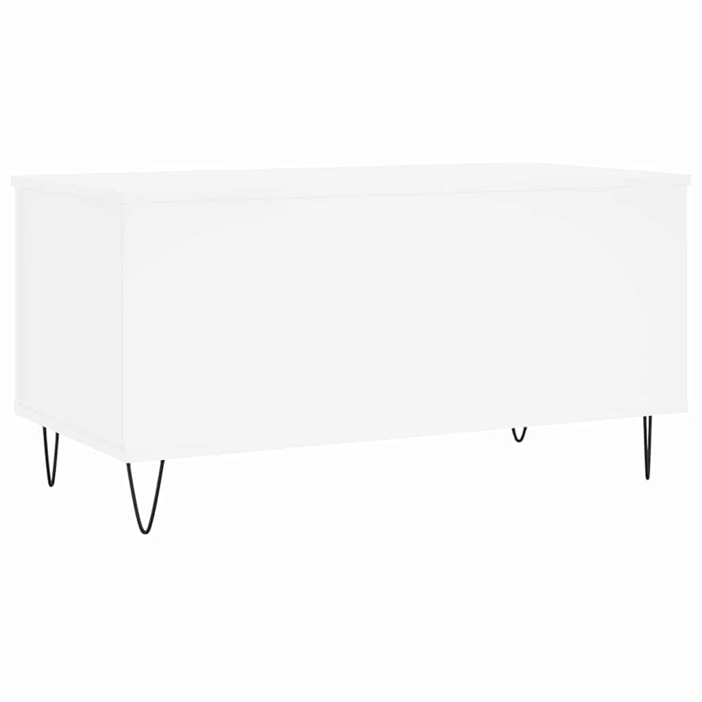 vidaXL Stolik kawowy, biały 90x44,5x45 cm, materiał drewnopochodny