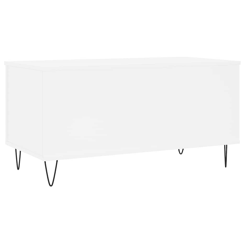 vidaXL Stolik kawowy, biały 90x44,5x45 cm, materiał drewnopochodny