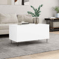 vidaXL Stolik kawowy, biały 90x44,5x45 cm, materiał drewnopochodny