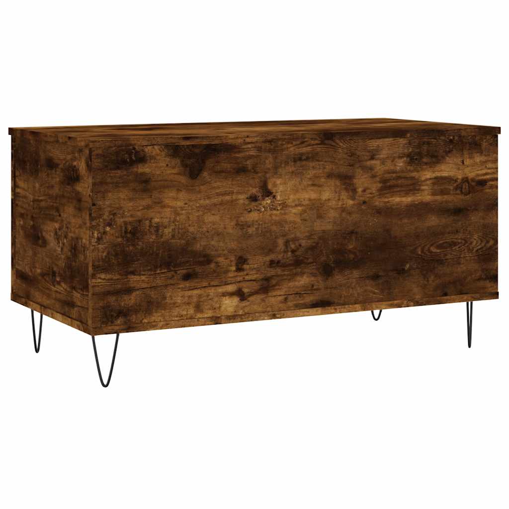 vidaXL Stolik kawowy, przydymiony dąb, 90x44,5x45 cm